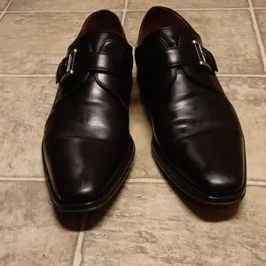 Men\'s Black Magnanni Single Monk Strap Dress Shoes Size 12 M Magnanni | Shoes | Mens Black Magnanni Single Monk Strap  main image 3